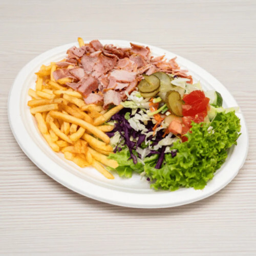 Kebab Na Talerzu Z Podwójnym Mięsem