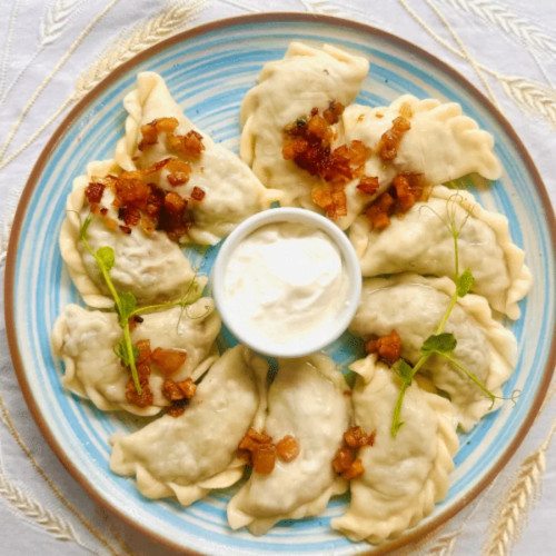 Pierogi z kaszą gryczaną i grzybami 10 szt.