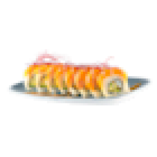 Dragon roll z krewetkami w tempurze i mango