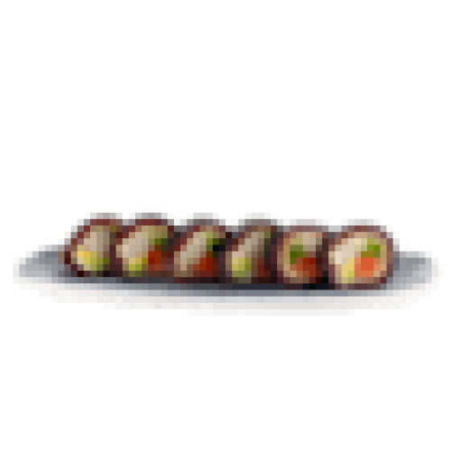 Futomaki sashimi z tuńczykiem, halibutem, łososiem i awokado