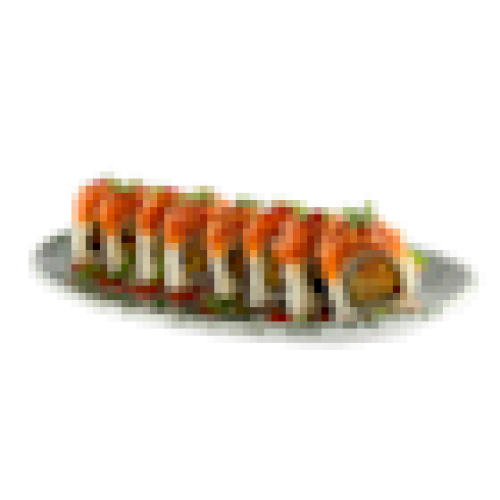 Uramaki kimchi z pikantnym tatarem z łososia