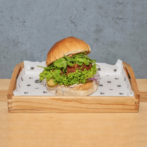 Burger wegetariański - Ciecioburak Krowa